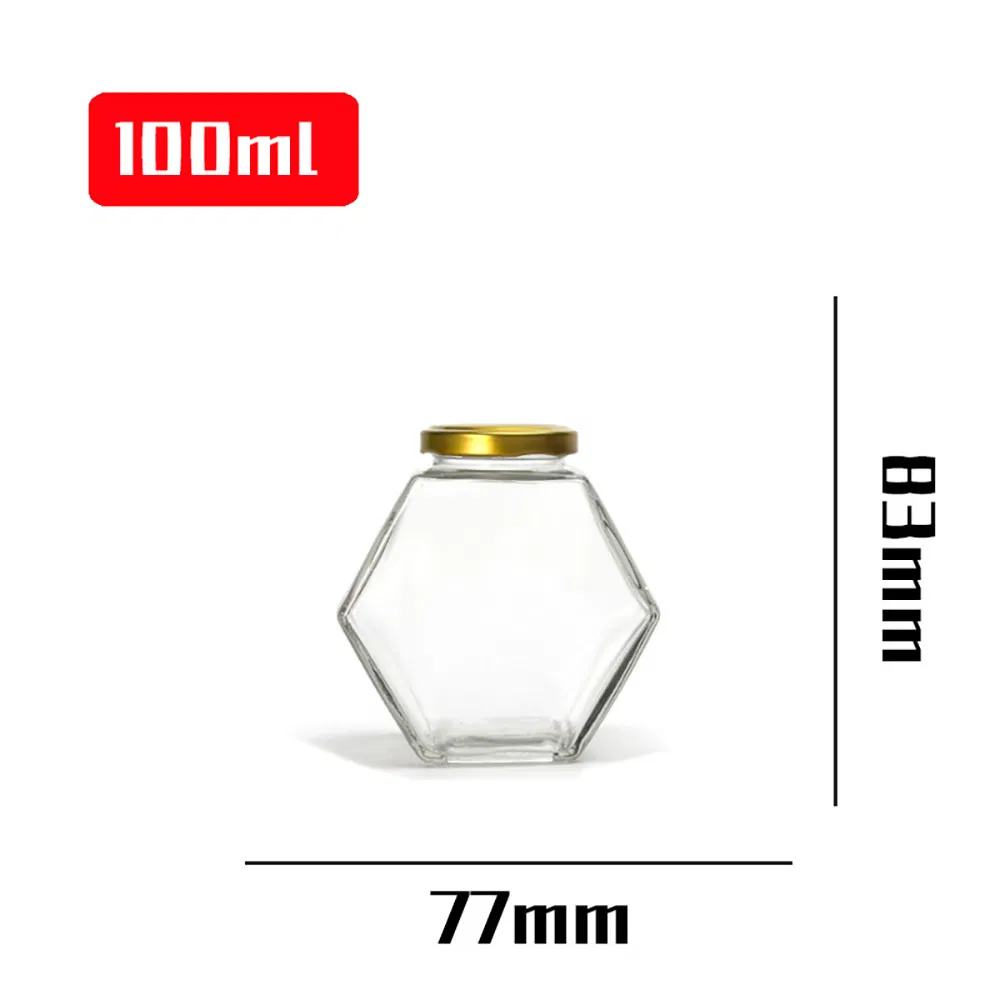 Kitchen Candy Jar with Lid Honeycomb Shape Container Storage Bl30012