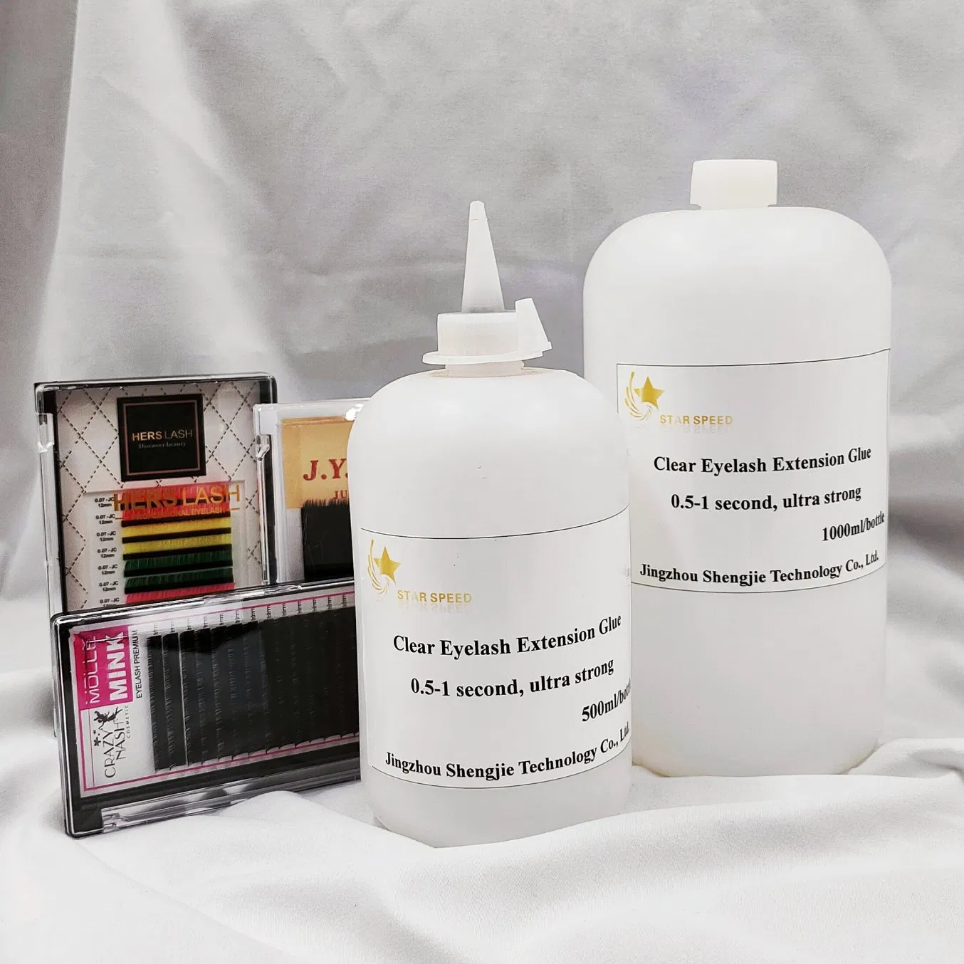 Star Speed 1L Private Logo Fast Dry 0.5s 1s 2-3s Korean Volume Eyelash Extension Adhesive Clear and Black Lashes Glue