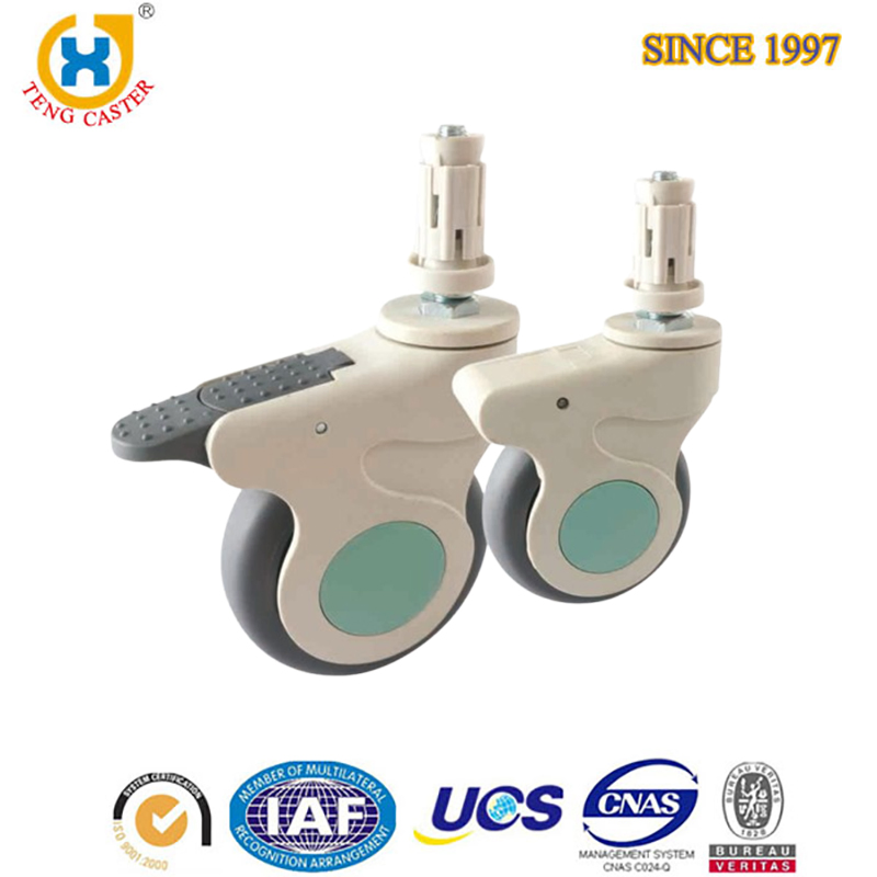 High Quality Central Lock Hospital Medical Bed Caster Wheel