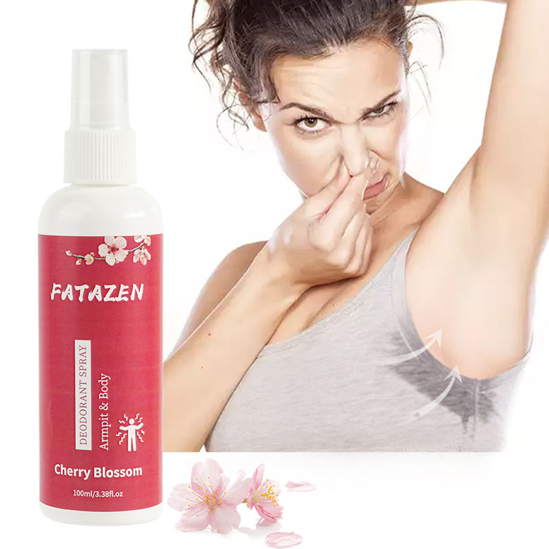 Cherry Blossom Private Label Stains Instantly Dry Deodorant Spray Natural Long Lasting Body Care Vegan Wholesale Deodorant Spray