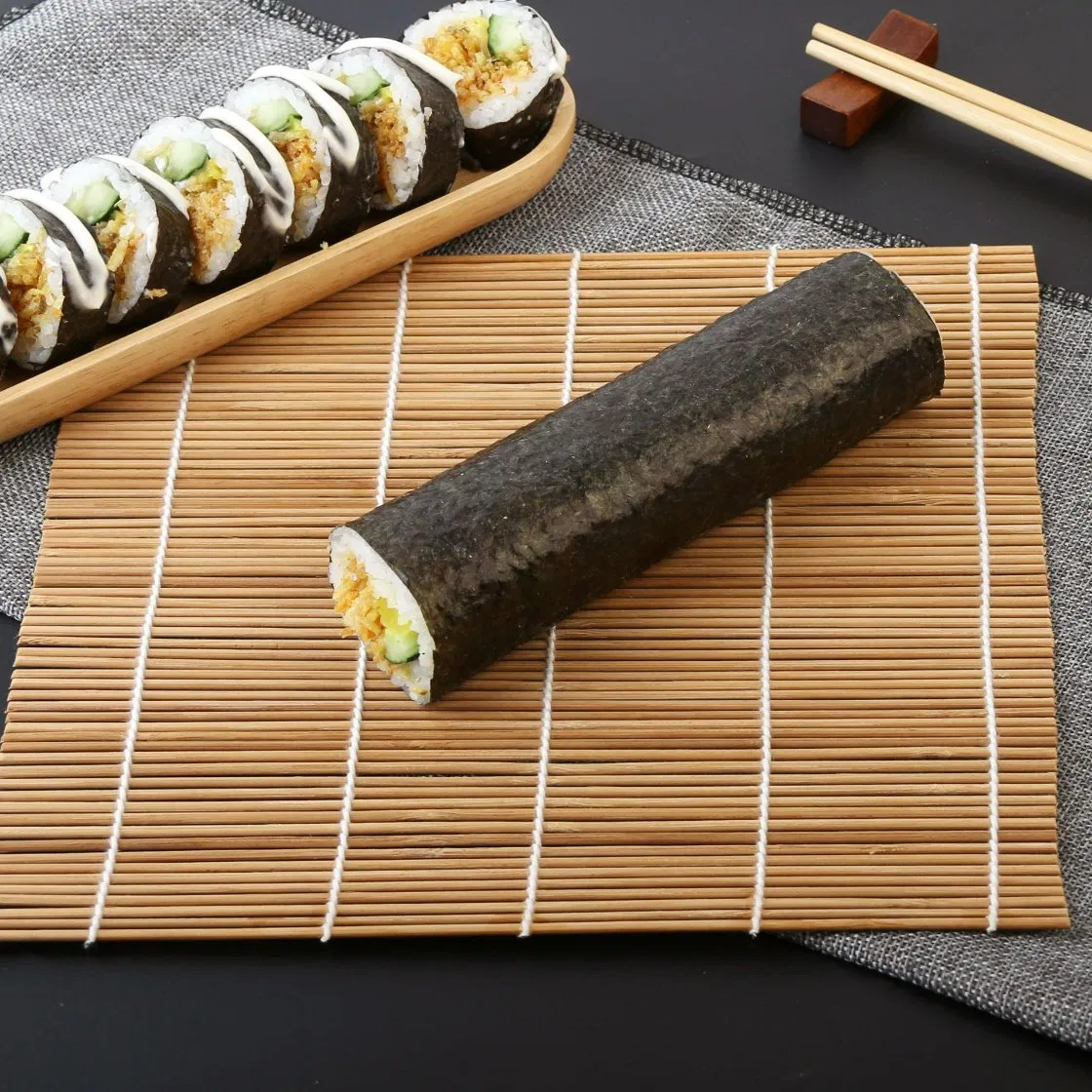 Sanitation High Quality Cuisine Kit Korea Bamboo Sushi Rolling Mat for Home