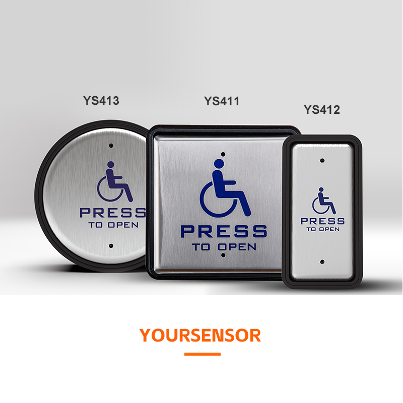 Ys406 Automatic Door Operators Access Control Opener System Wired / Wireless Handicap No Touch / Push to Exit Push Button / Emergency Door Release Button