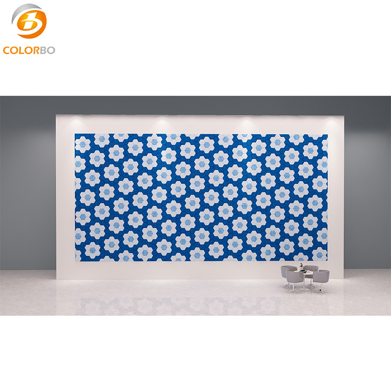 Hexagon 12 Pack Acoustic Panels Beveled Edge With Acoustic Materials