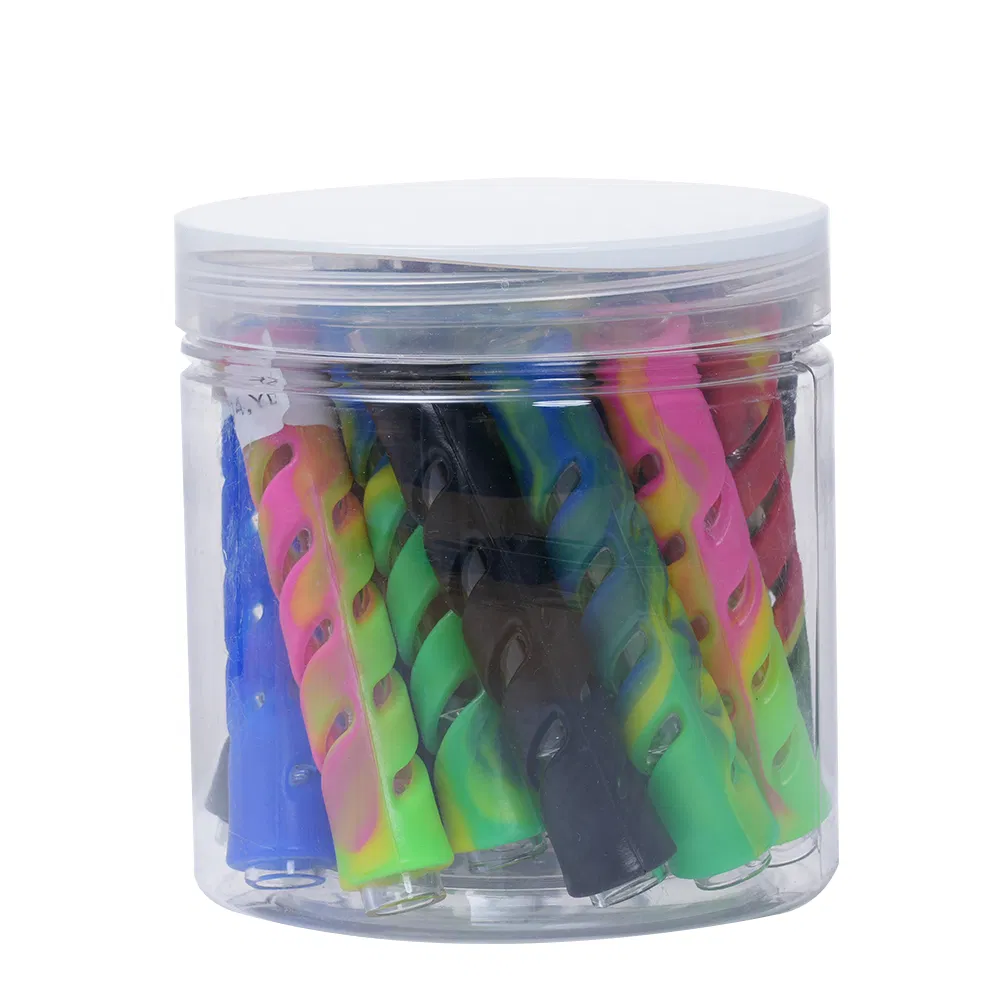 Wholesale Assorted Colors Silicone Glass Hybrid Smoke Hand Pipes