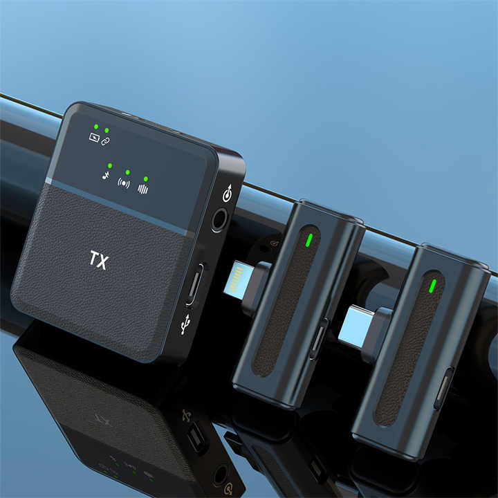 Hot Wireless Lavalier Microphone Audio Video Recording Lapel Smart Mic