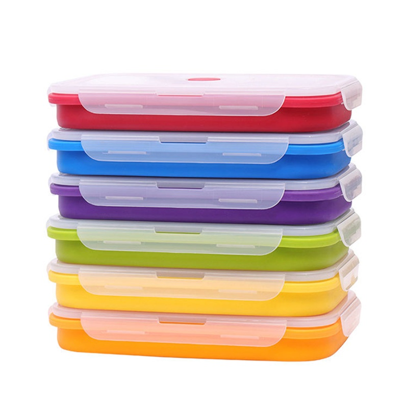 Versatile Collapsible Silicone Lunch Box for Easy Storage