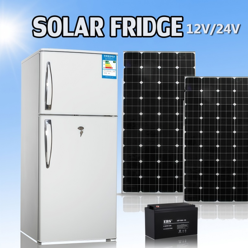 12/24V 138L 180L 215L 250L 270L Home Application Top Freezer Double Door Solar Powered Fridge