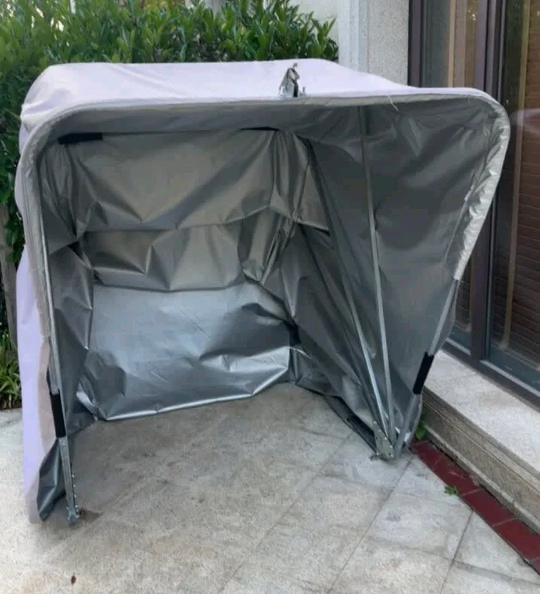 Customizable Garage Tarpaulin - Waterproof with Logo Thickened Stainless Steel Frame Sunscreen and Windproof