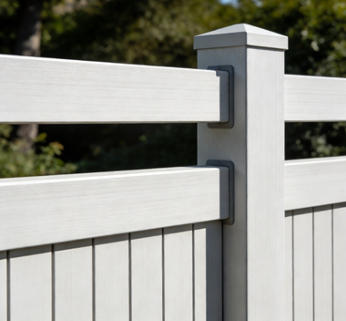 Temporary Fence Privacy Wood Plastic Composite Fence Panel Household Building Material WPC Board Fence Outdoor Swimming Pool WPC Garden Pool