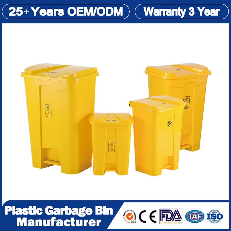 OEM ODM 30L/50L/60L/70L/80L/100L Plastic Trash Can Waste/Garbage Bin with Push Lid for Hotel Household