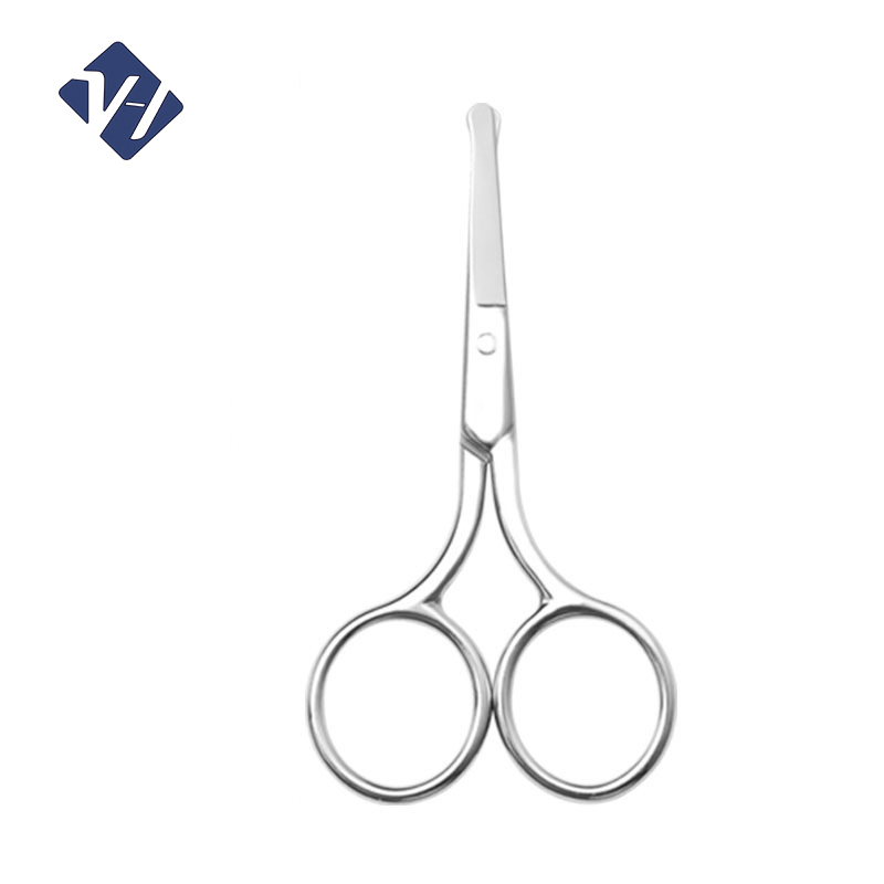 High Quality Steel Professional Stainless Steel Nose Hair Barber Curve Beard Scissors