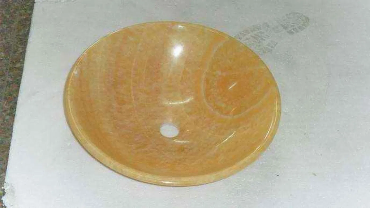 Honey Onyx Natural Stone Wash Basin Marble Sinks Bathroom Accessories Facatory Price