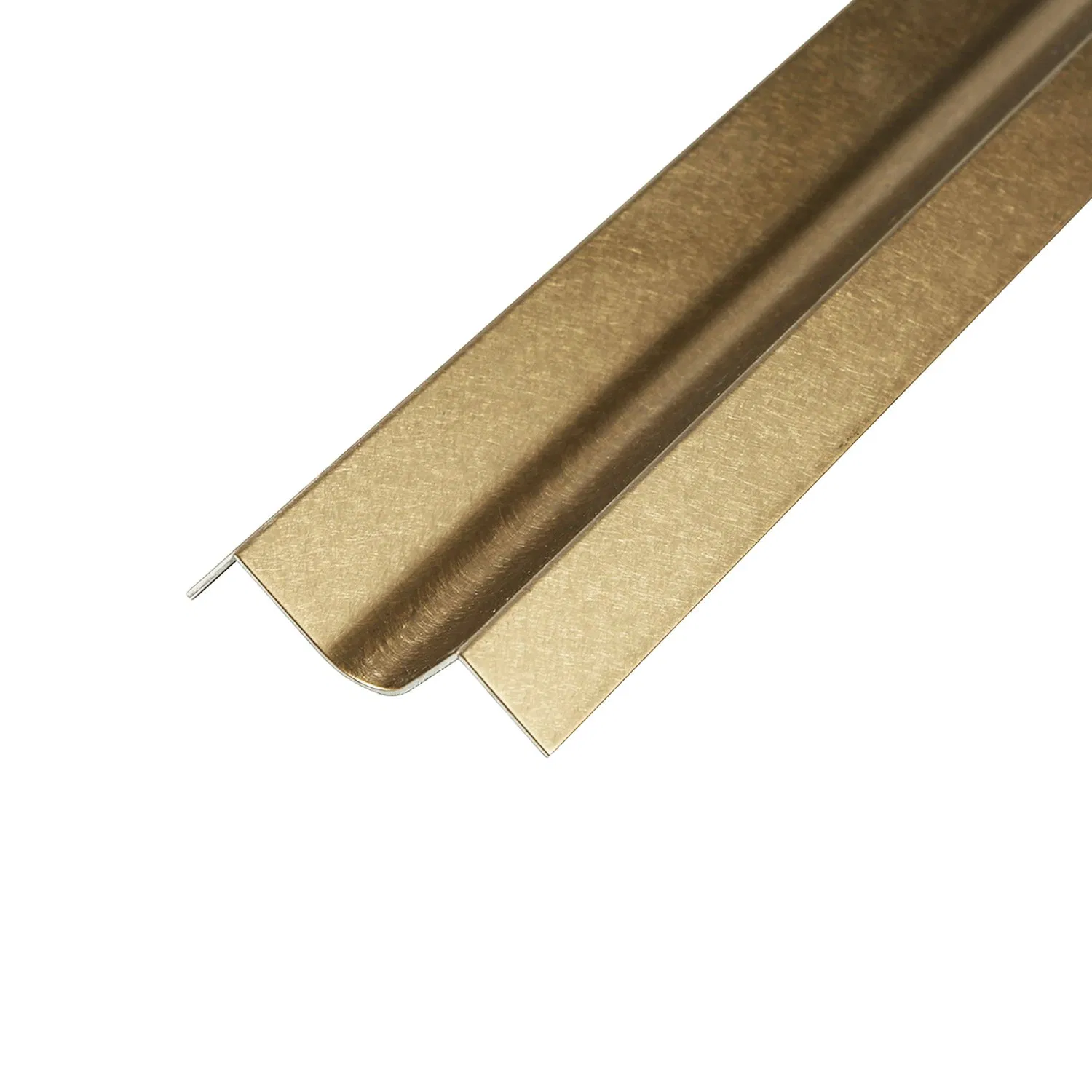 304/316 Decorative Hairline Rose Gold 10mm Width Stainless Steel U T Shape Profile for Interior Door or Floor Decoration