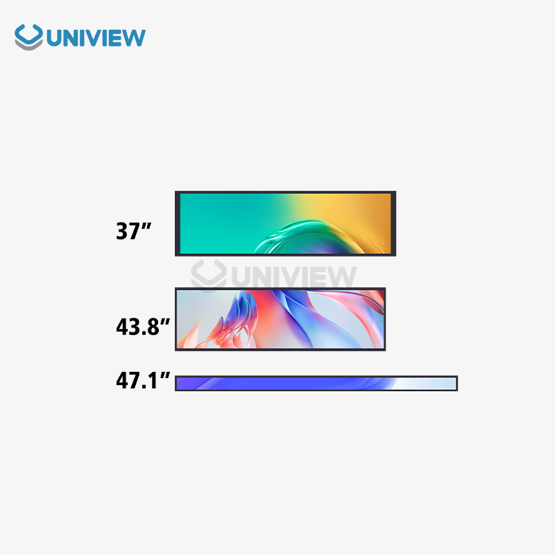Uniview LCD Supermarket Ultra Wide Digital Signage and Indoor LCD Display WiFi Stretched Bar Display LCD Display Screen