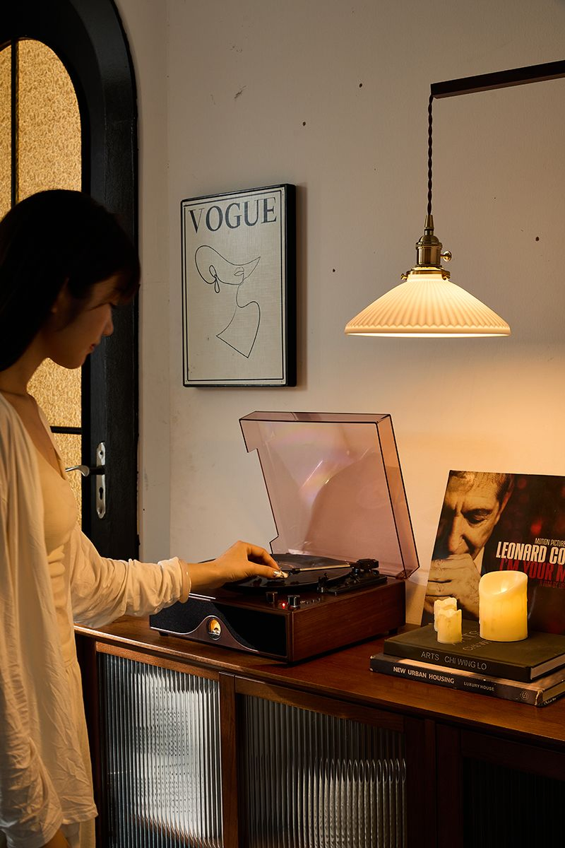 Винтажный проигрыватель винила с Bluetooth, 3 скорости