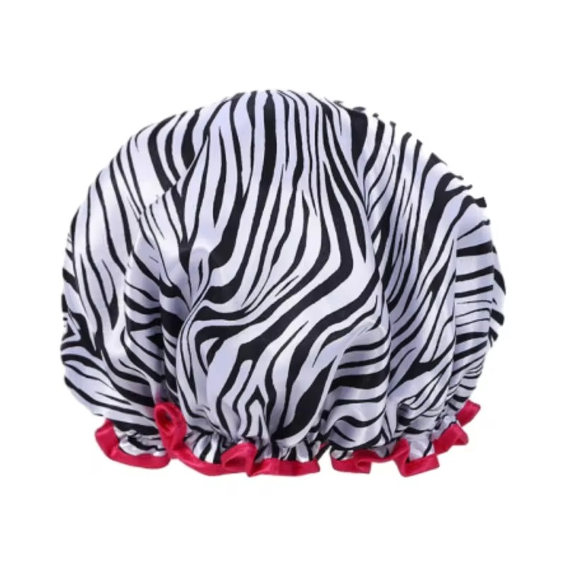 Promotional Multiple Repurchase Reusable Waterproof Double Protection Elastic Shower Caps