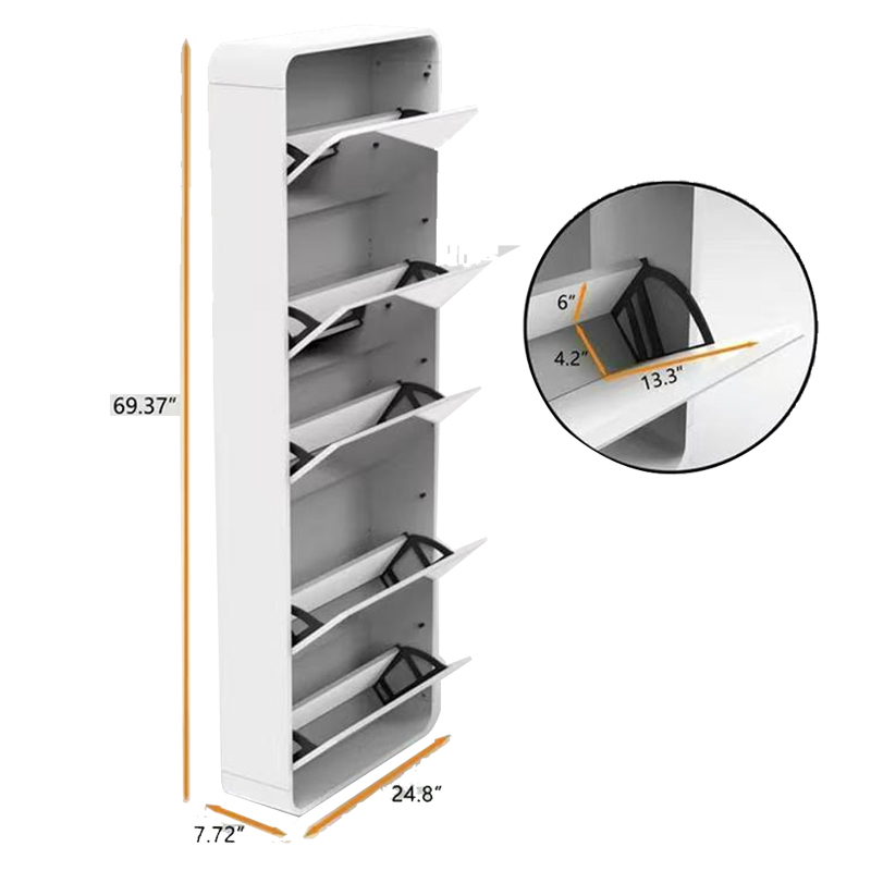 Компактный обувной шкаф с раздвижными дверцами