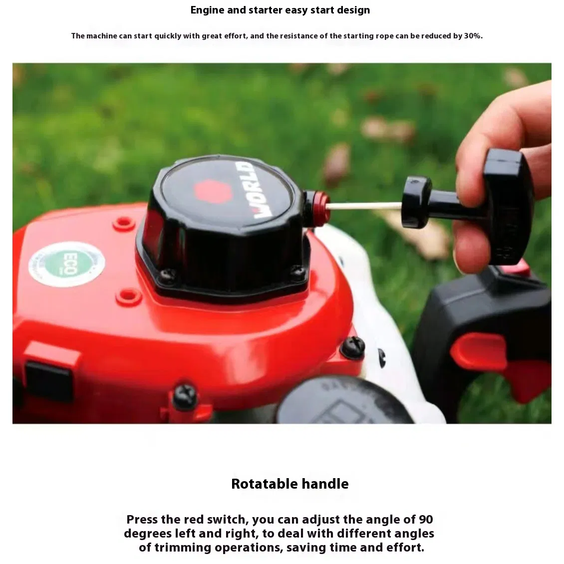 High Precision Electric Gasoline Operated Long Pole Hedge Trimmer for DIY Garden