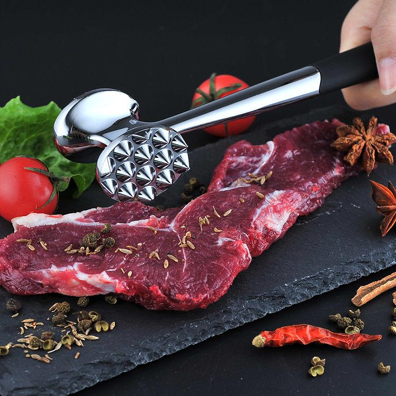 Double-Sided Zinc Alloy Meat Tenderizer Hammer - Kitchen Tool for Breaking Tendon and Loosening Meat