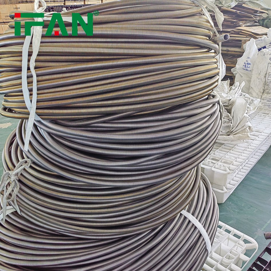 Ifan Corrugated Flow Resistance Water Pipe Stainless Steel Hose Flexible Ss Metal Pipe with High Flexibility