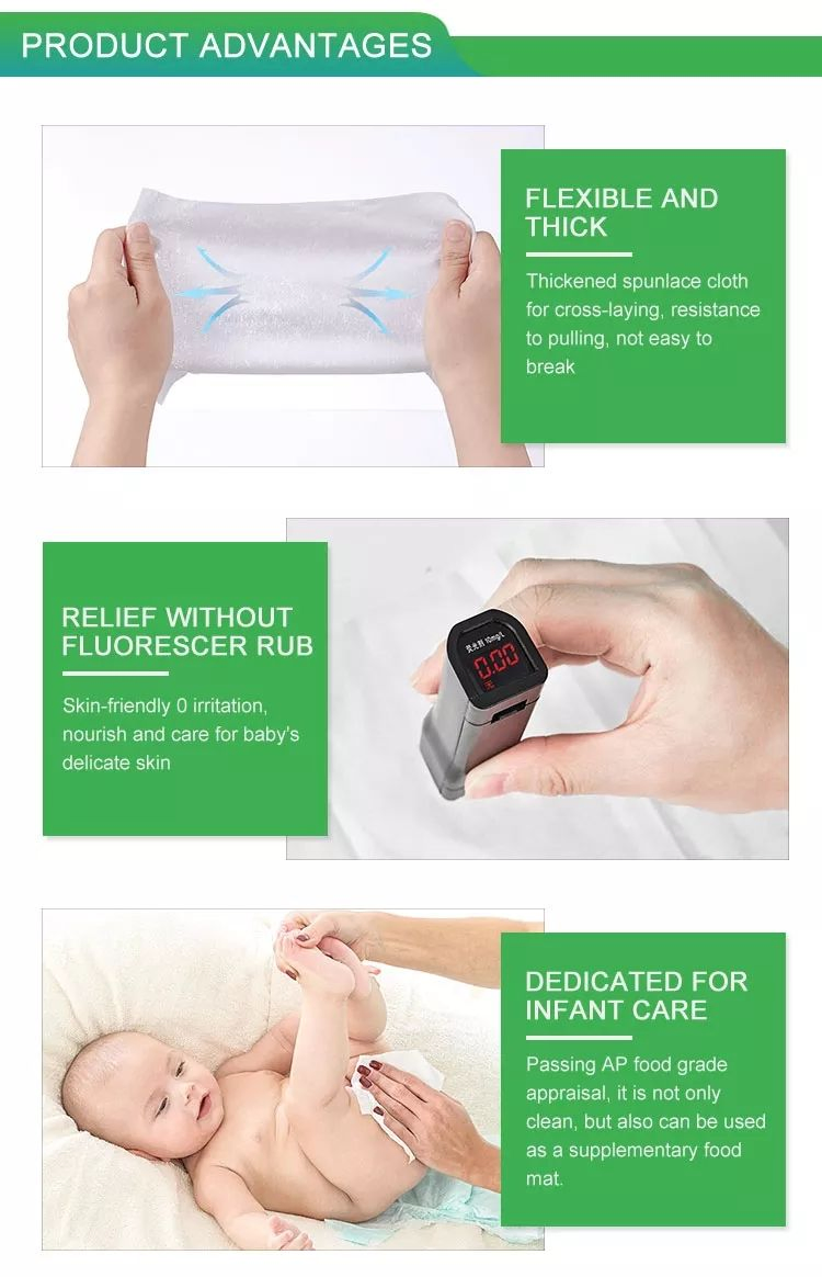 Disposable Travel Case Baby Wipes Organic Spunlace Nonwoven Wet Wipes Baby Skin