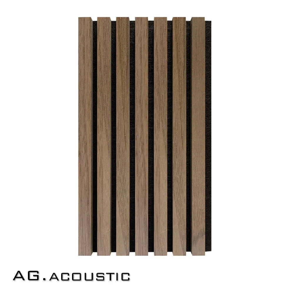 AG. Acoustic Oak Veneer Pet Soundproofing Felt Acoustic Wooden Slatted Wall Panels