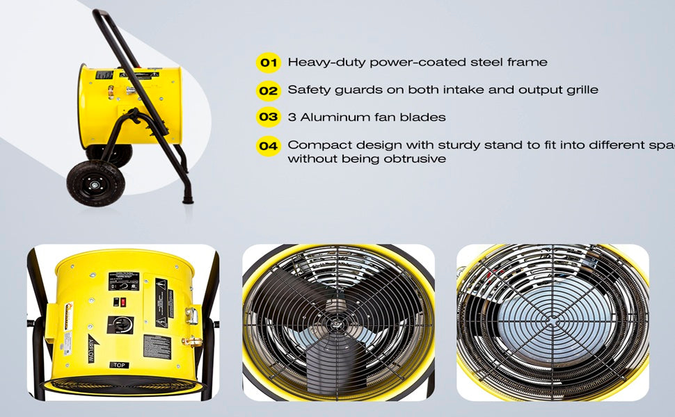 High-Performance 15kw 30kw 40kw Portable Industrial Electric Salamander Heater for Greenhouses, Garages and Workshops Good for UK, Australian Markets