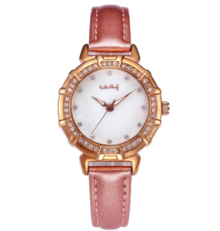 Fashion Leather Strap Quartz Ladies Manufacturer Wrist Watch Wy-046