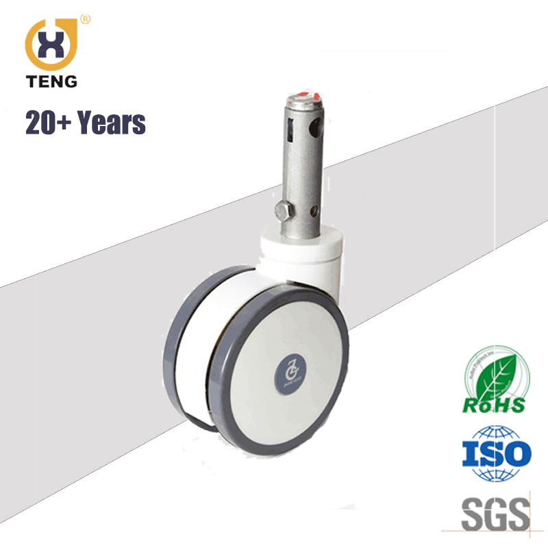Adjustable Medical Caster, Super Silent PU Wheel
