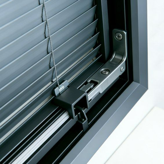 Sunshade Curtain with Built-in Hollow Venetian Blinds for Living Room and Bathroom