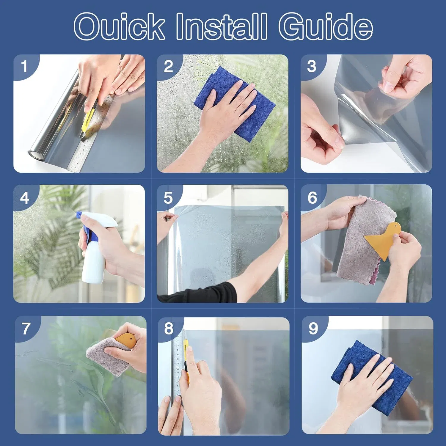 Window Heat Insulation Film Sun Protection Film UV-Resistant Glass Sticker