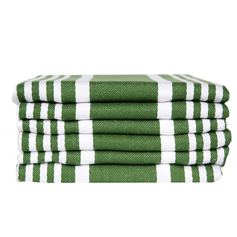 Highly Absorbent Dish Towel with Mitered Corners Trendy Stripes Bar Towels