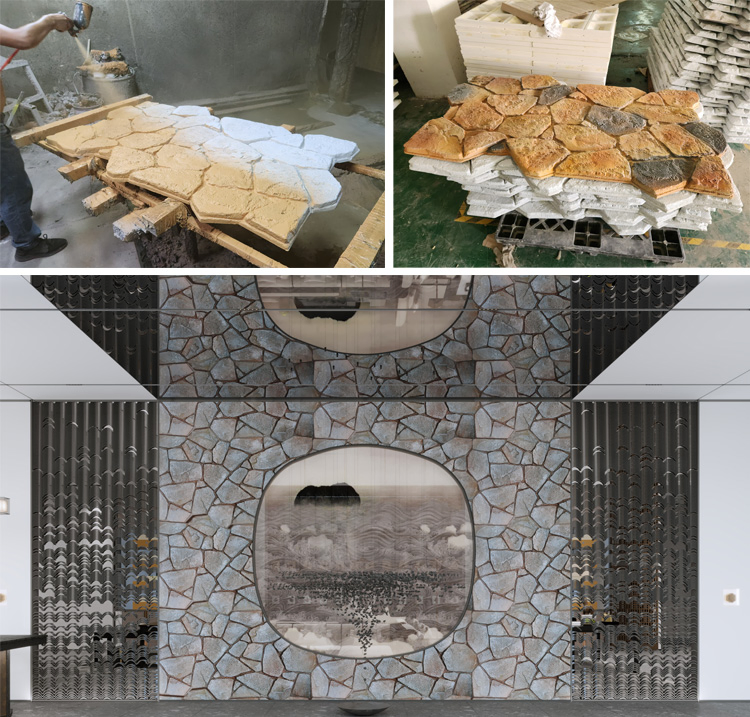 Good Quality PU Faux Stone Foam Brick Wall Panel for Villa Hotel Decorative Stone