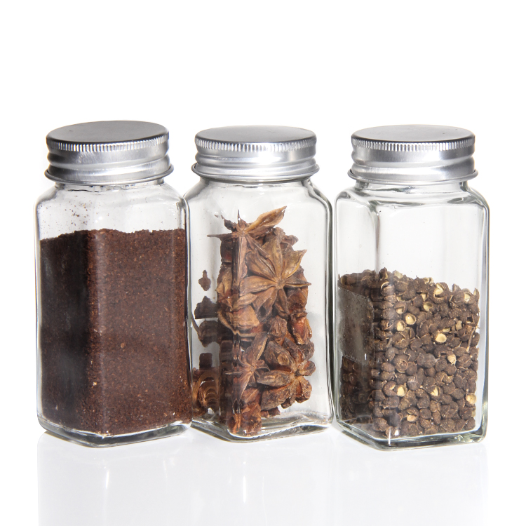 Top Quality 2oz 8oz Bamboo Wood Cover Glass Grill Spice Jar Customized Seasoning Jar with Bamboo Lid