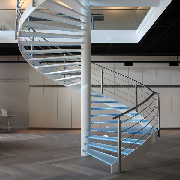 Outdoor Stainless Steel Handrail Steel Staircase Timber Stair
