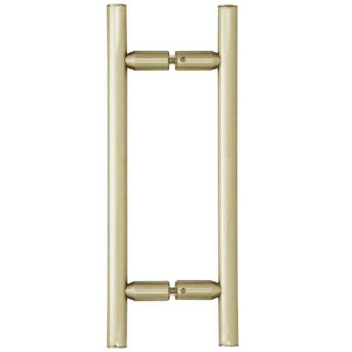 Modern Commercial Matte Black 8" Ladder Style Back-to-Back Glass Door Pull Handles