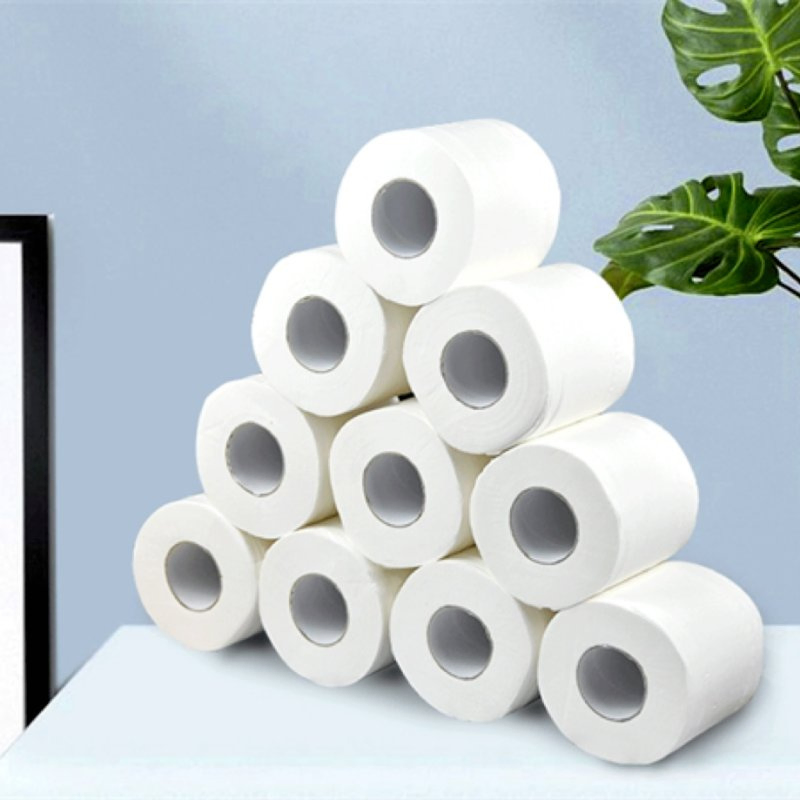Wholesale Customized Brand Mixed Wood Pulp Embossed Biodegradable Packaging Skin-Friendly Soft Roll Tissue Toilet Paper