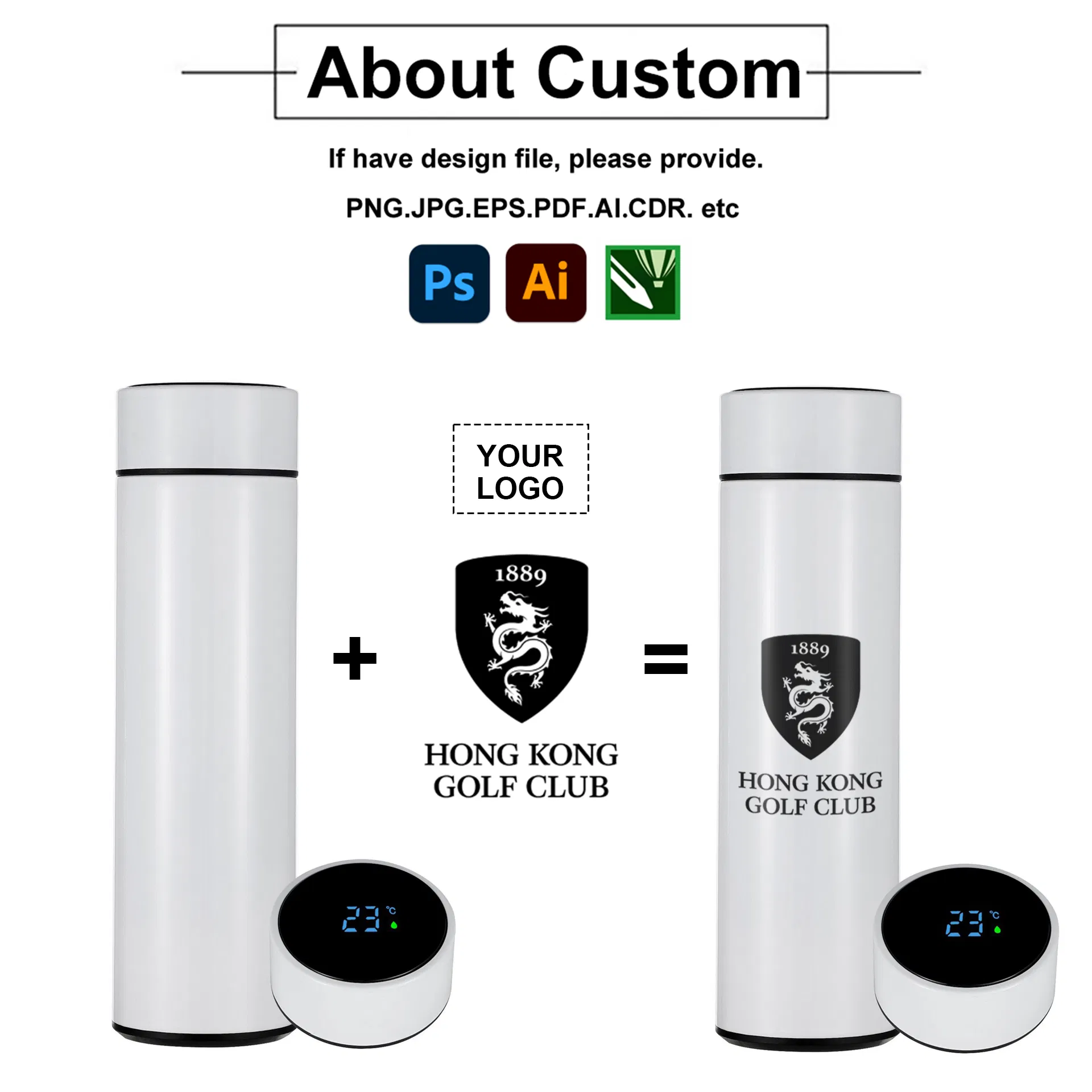 Wholesale Vacuum Smart Constant Temperature Water Bottle Customized Logo Thermal Bottle