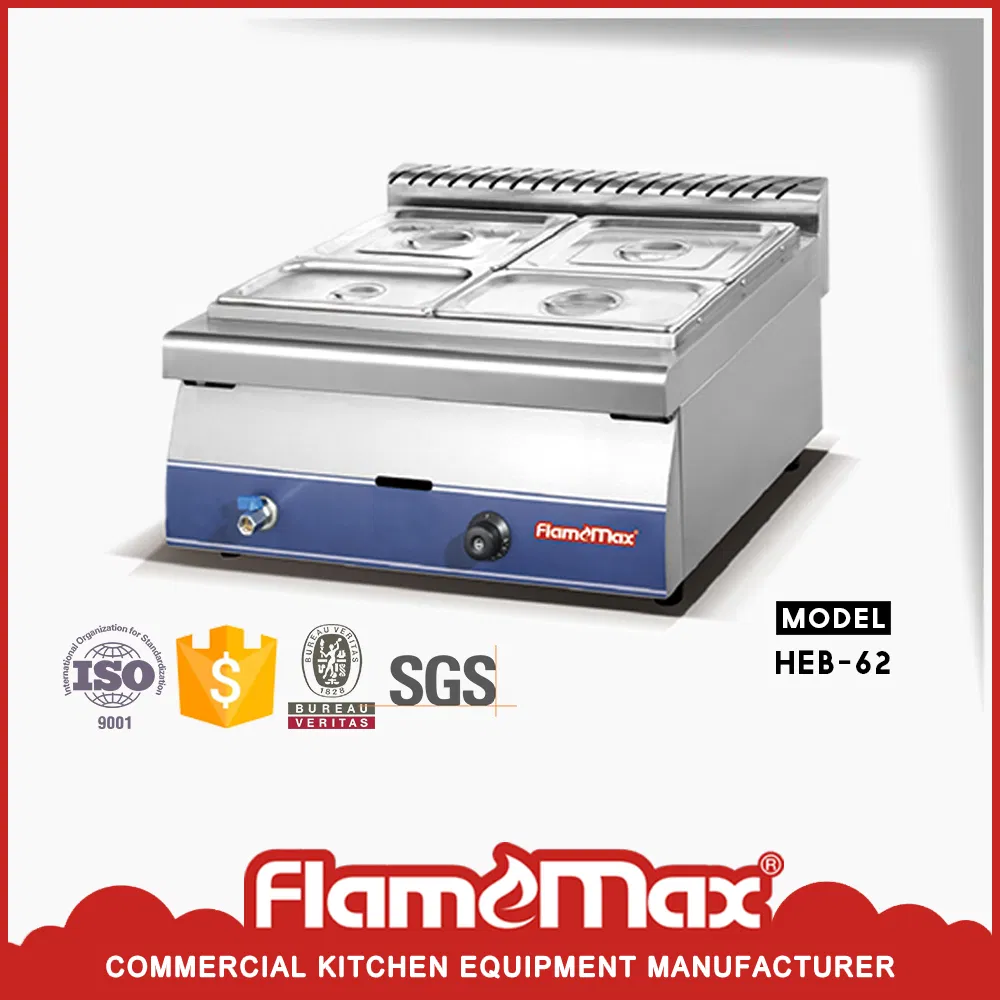 Commercial 4 Pan Electric Bain Marie Countertop for Kitchen (HEB-62)