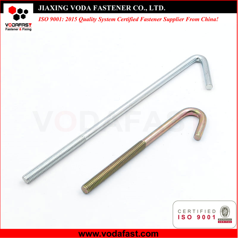 Анкерный болт с крюком J-типа, оцинкованный