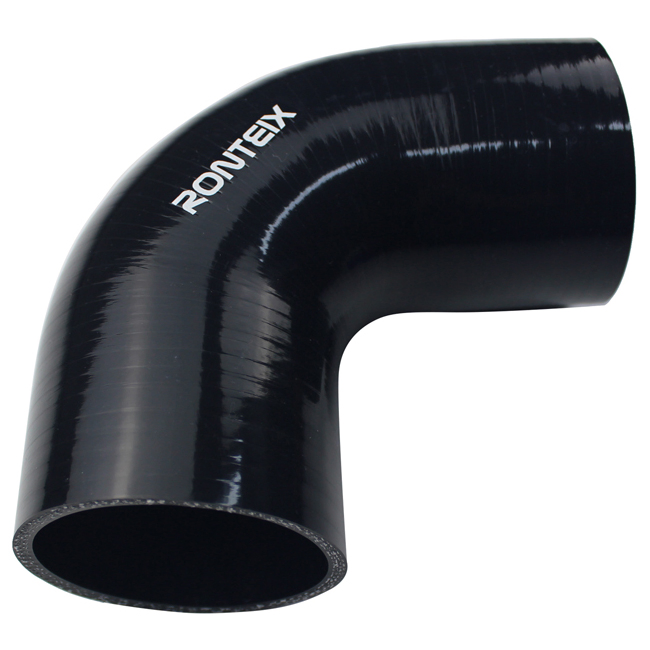 Black 3.75" 90 Degree Elbow Silicone Hose Coupler