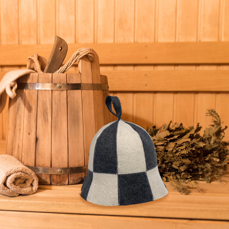 Sheep Wool Felt Sauna Hat Wool Felt Japanese German Russian Bnaya Sauna Hat for Man Woman