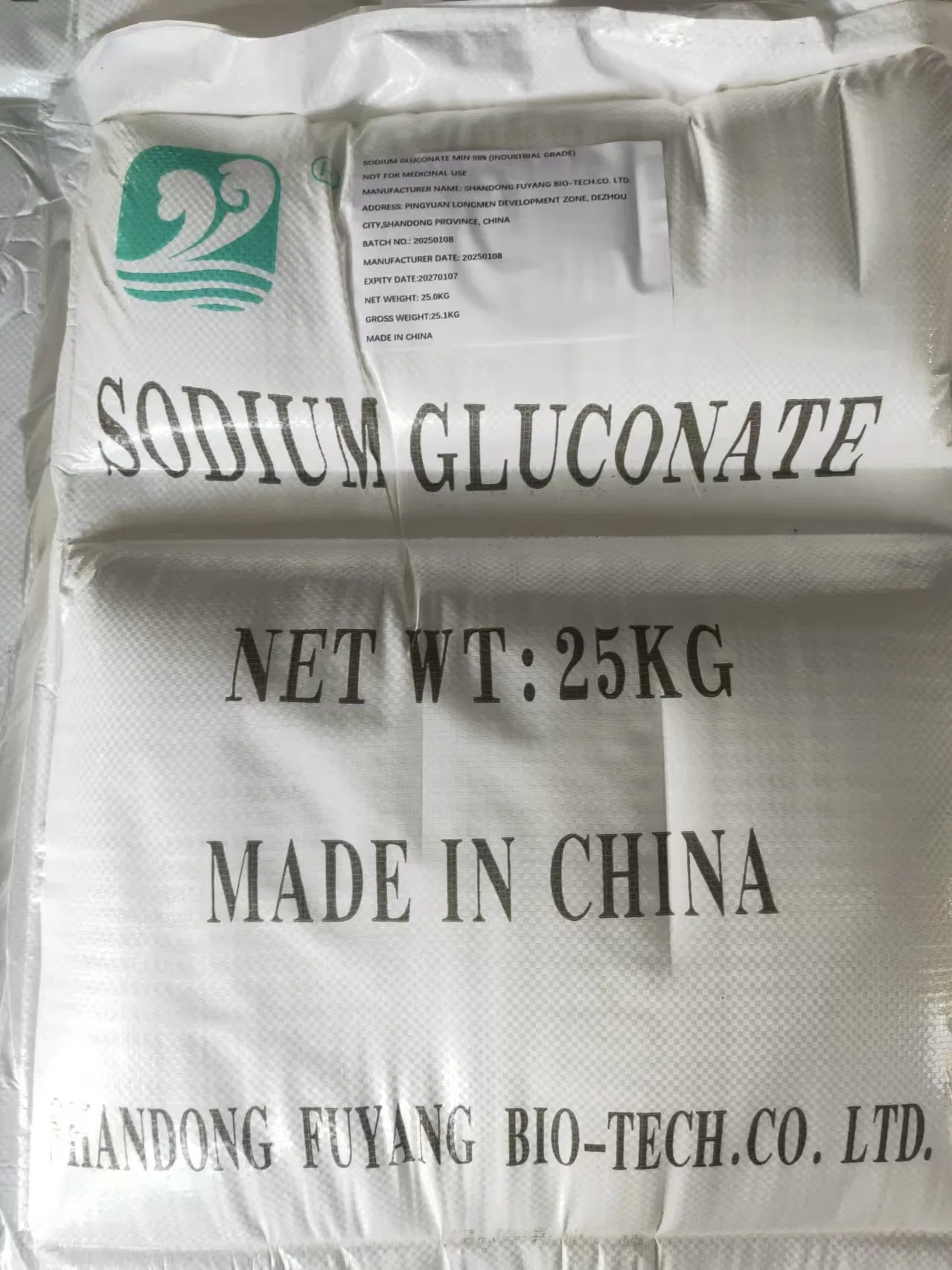 Fuyang Sodium Gluconate Powder for Construction Chemicals