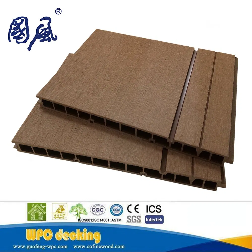 Fireproof Anti UV Plastic Wood Composite Hollow Wall Cladding Outside