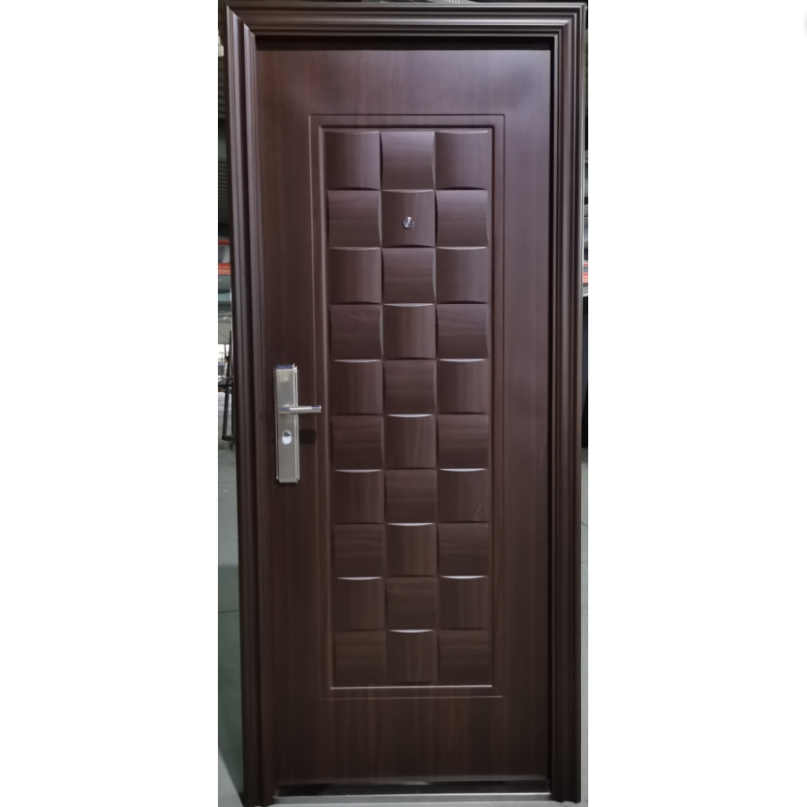 Black Safety Single Steel Security Modern Iron Exterior Interior Mexico Metal Door