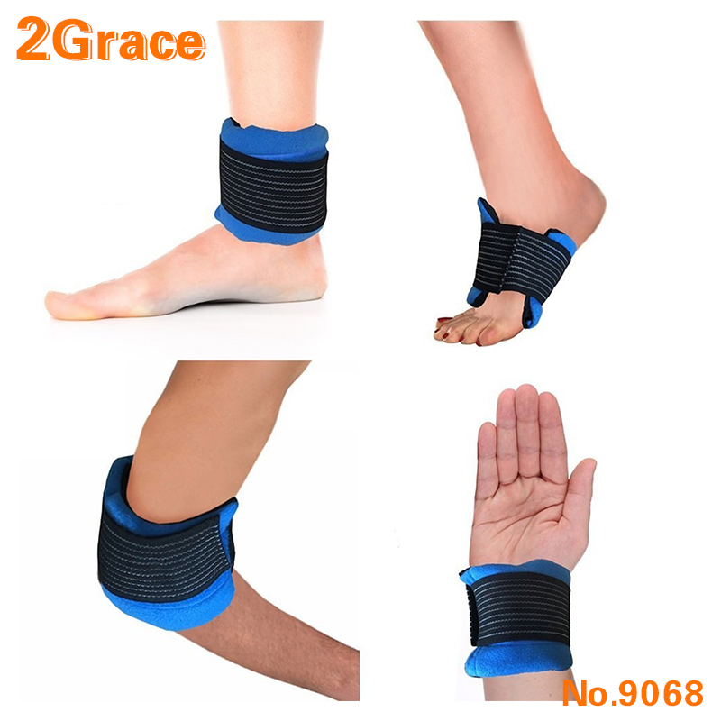 Hot and Cold Therapy Gel Wrap for Body Parts Including Head Neck Elbow Wrist Knee Ankle Arch   for Soreness Swelling Relief
