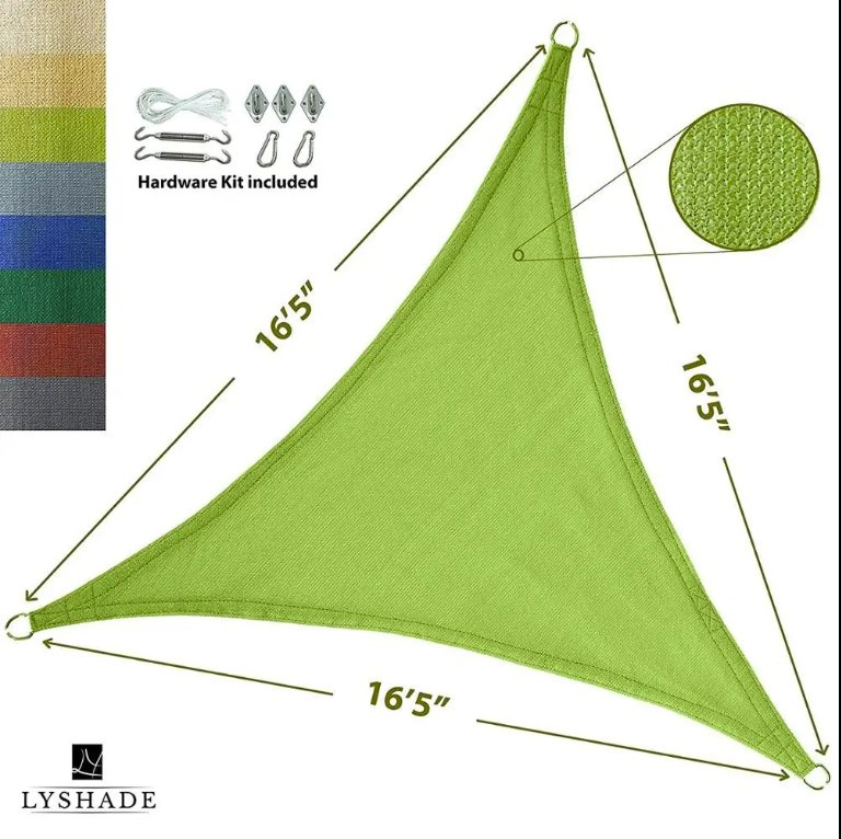 180g Cheap Price Heavy Duty Any Color Shade Sail Rectangle Shade Fabric Structures and Shade Sails for Solar Sunshade Sail