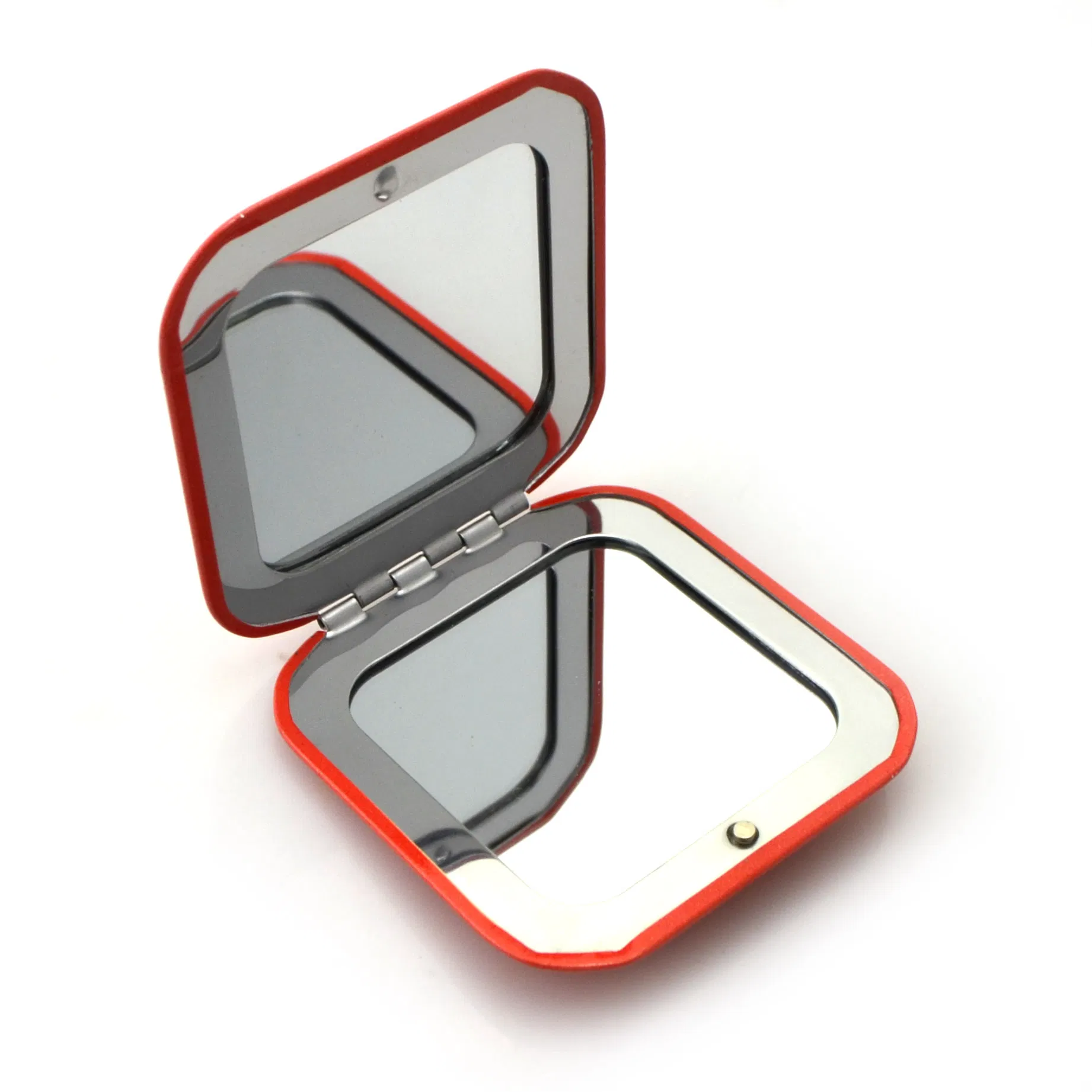 Metal Square Shape Basic Double Sides Magnifying Cosmetic Mirror for Makeup