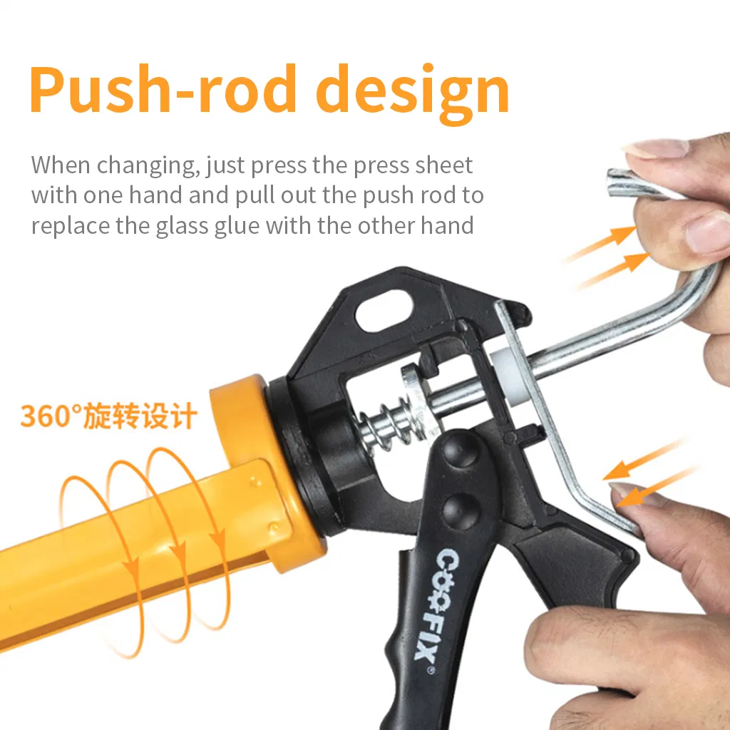 OEM 9inch Caulk Gun Manual Drip Free Silicone Sealant Caulking Gun for Caulking Sealing Filling Cracks