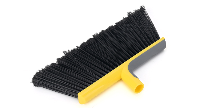 Dual Color Outdoor Broom with Stiff Bristles for Efficient Cleaning